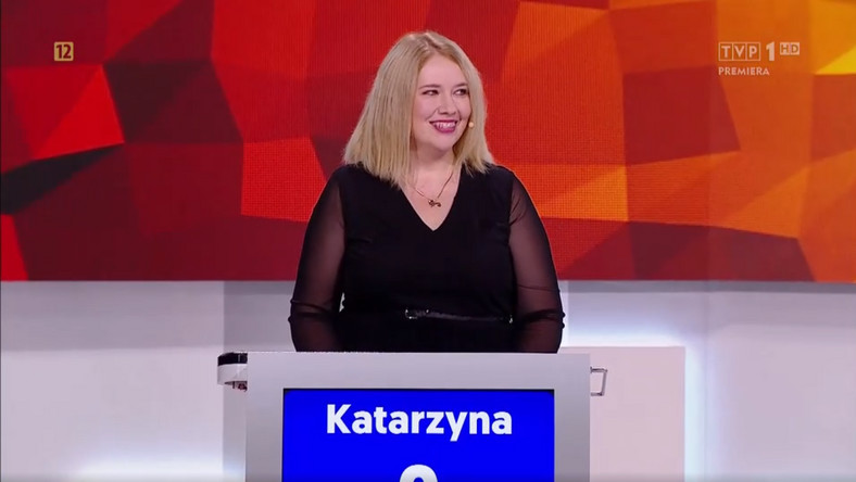 Katarzyna Kant-Wysocka w teleturnieju "Gra słów. Krzyżówka" 