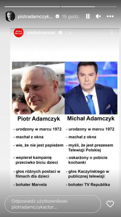 Piotr Adamczyk komentuje pomyłkę dziennikarską