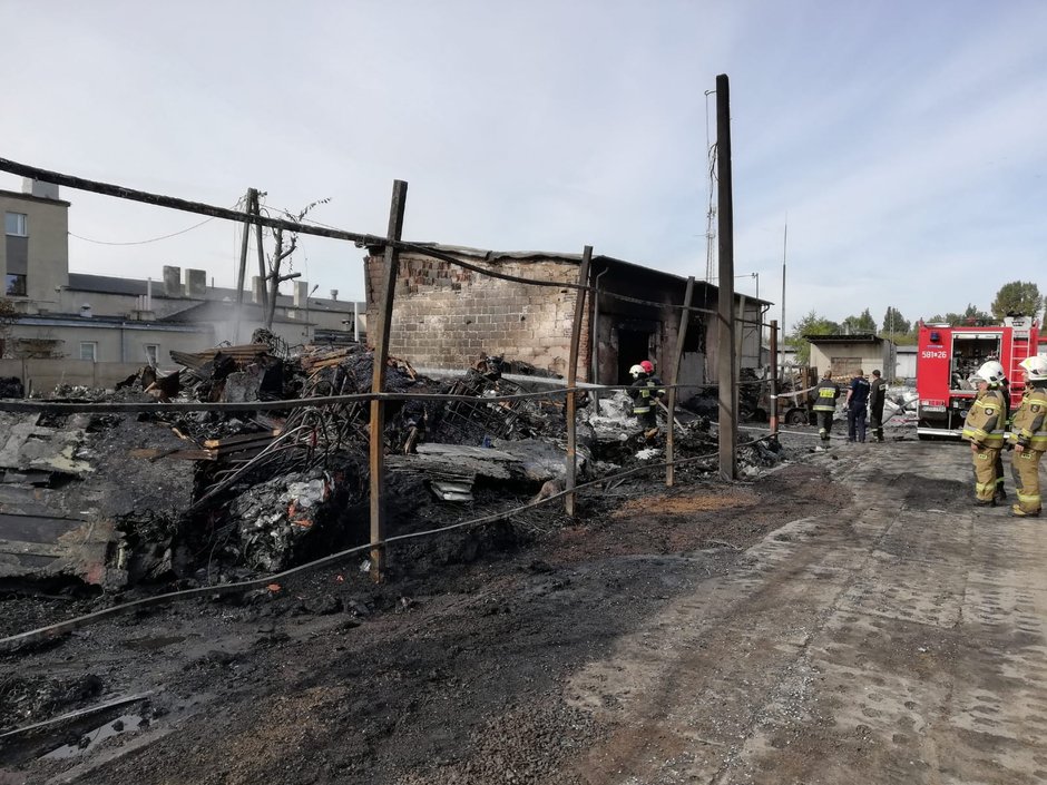 Pożar składowiska w Aleksandrowie Łódzkim