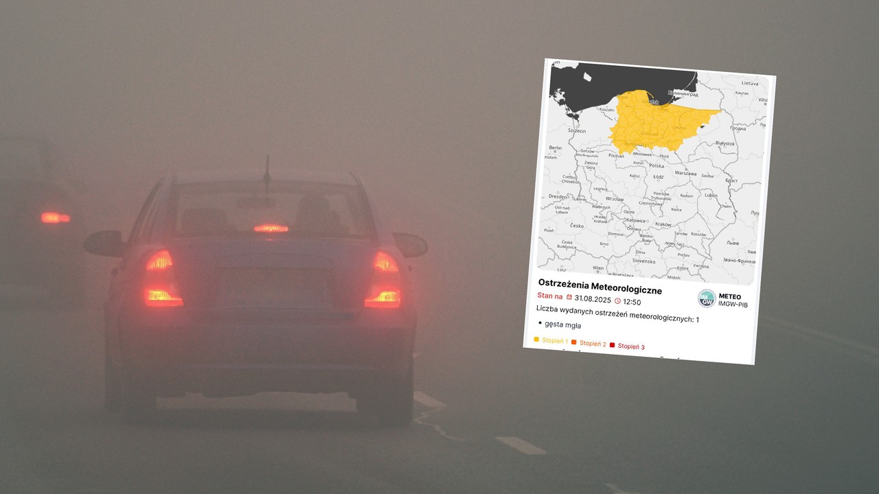Gęsta mgła spowije część Polski. IMGW ostrzega pięć województw