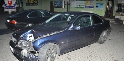 Driftował bmw przed komisariatem policji i skasował auto