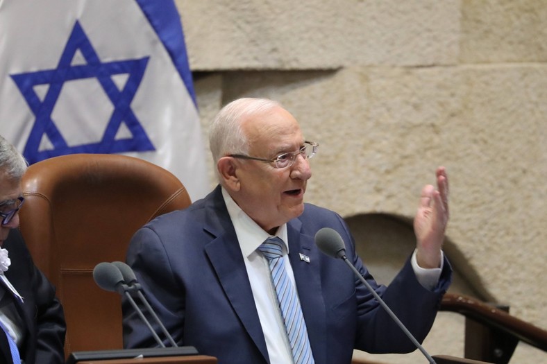 Reuven Rivlin w Knesecie, 2021 r.