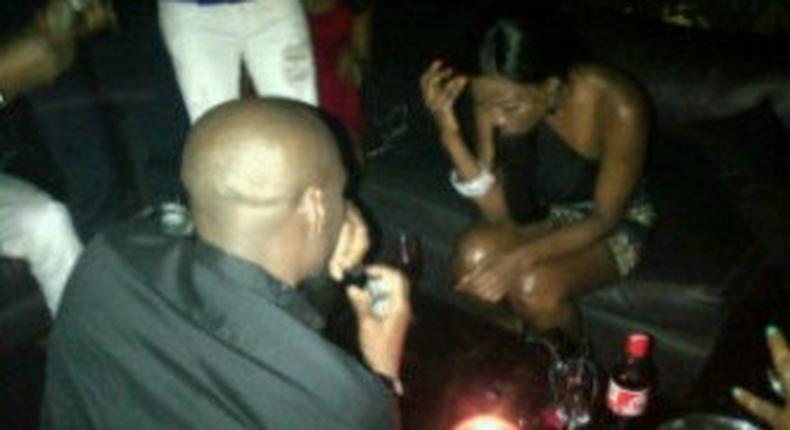 2face Idibia proposing to Annie Idibia at Club 10 in 2012