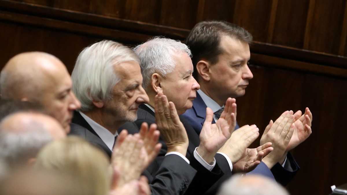 Joachim Brudziński, Ryszard Terlecki, Jarosław Kaczyński i Mariusz Błaszczak