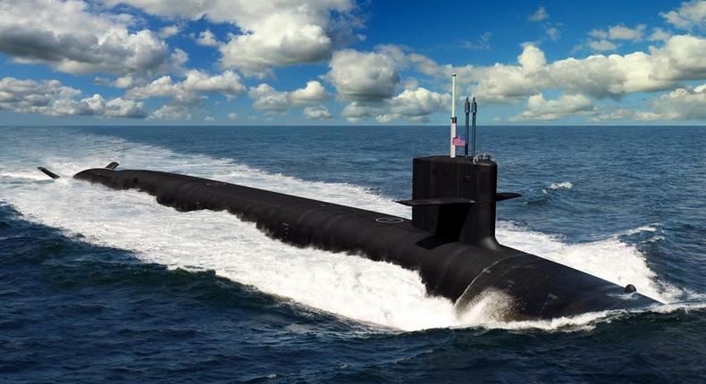 An artist rendering of the future Columbia-class ballistic missile submarines.US Navy illustration/Released