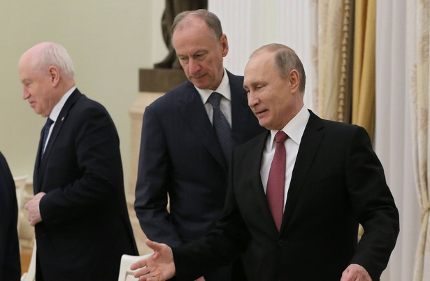 Władimir Putin i sekretarz rosyjskiej Rady Bezpieczeństwa Nikołaj Patruszew