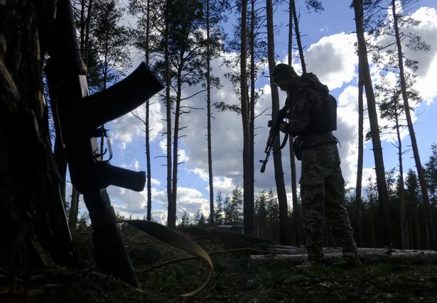 Ukraiński żołnierz pod Łymanem