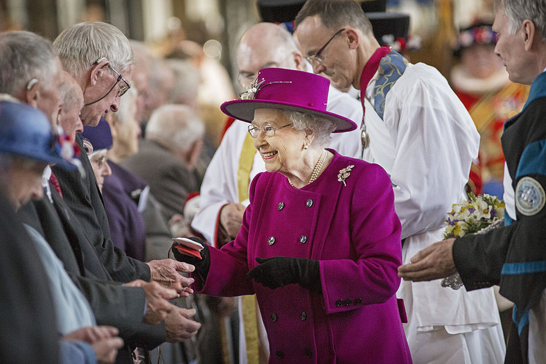 Królowa Elżbieta II (Wielki Czwartek, Edynburg, 17 kwietnia 2014 r.)