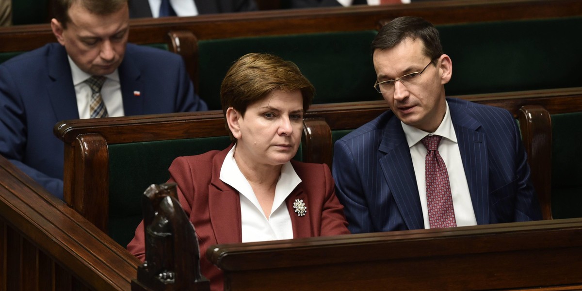 Beata Szydło i Mateusz Morawiecki