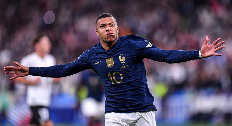 Kylian Mbappe opened the scoring in France's 2-0 win