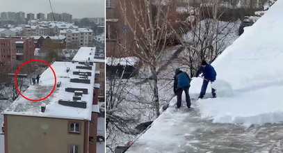 Odśnieżanie "po gliwicku". To nagranie rozgrzało internet. "Kaskaderzy"