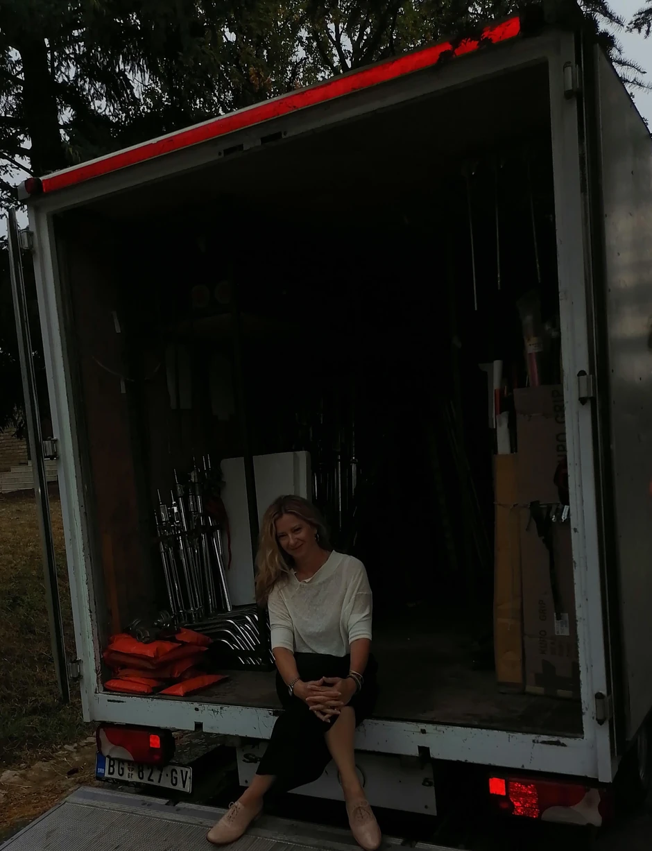 Mirjana Joković na snimanju serije "Poziv"