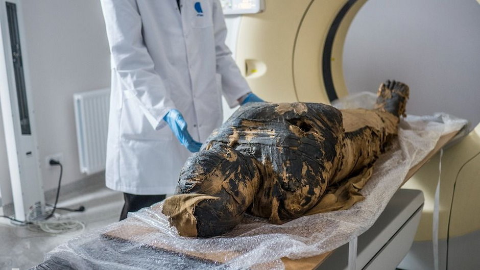 To miała być pierwsza mumia ciężarnej kobiety. / fot. Warsaw Mummy Project