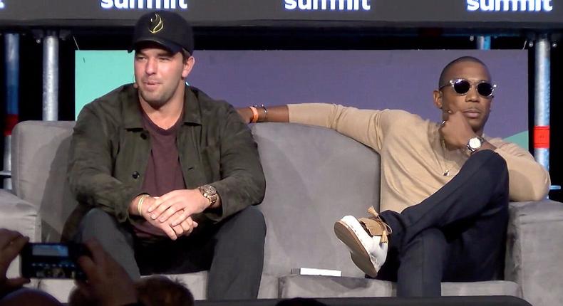 Fyre Media cofounders Billy McFarland and Ja Rule speak at the MusicNotes Conference in November 2016.