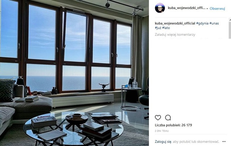 Kuba Wojewódzki i jego apartament w Gdyni