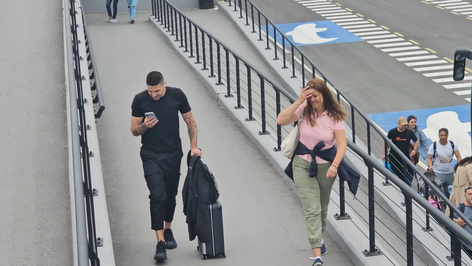 Aleksandar Mitrović na aerodromu