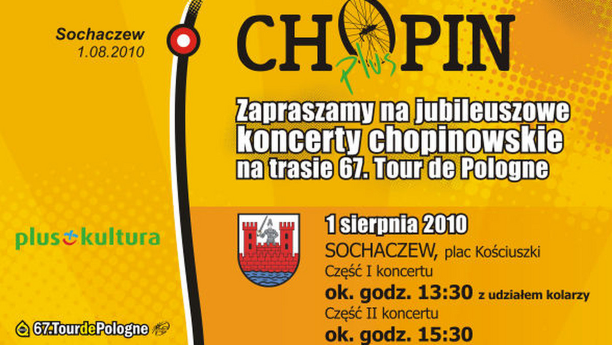 "Chopin Plus" to muzyka i kolarstwo. Wielonarodowemu peletonowi 67. Tour de Pologne towarzyszyć będą najbardziej znane utwory Fryderyka Chopina w 200. rocznicę jego urodzin.