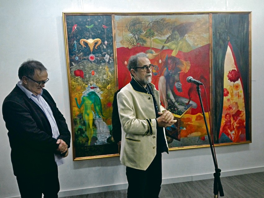 Željko Đurovi na otvaranju izložbe