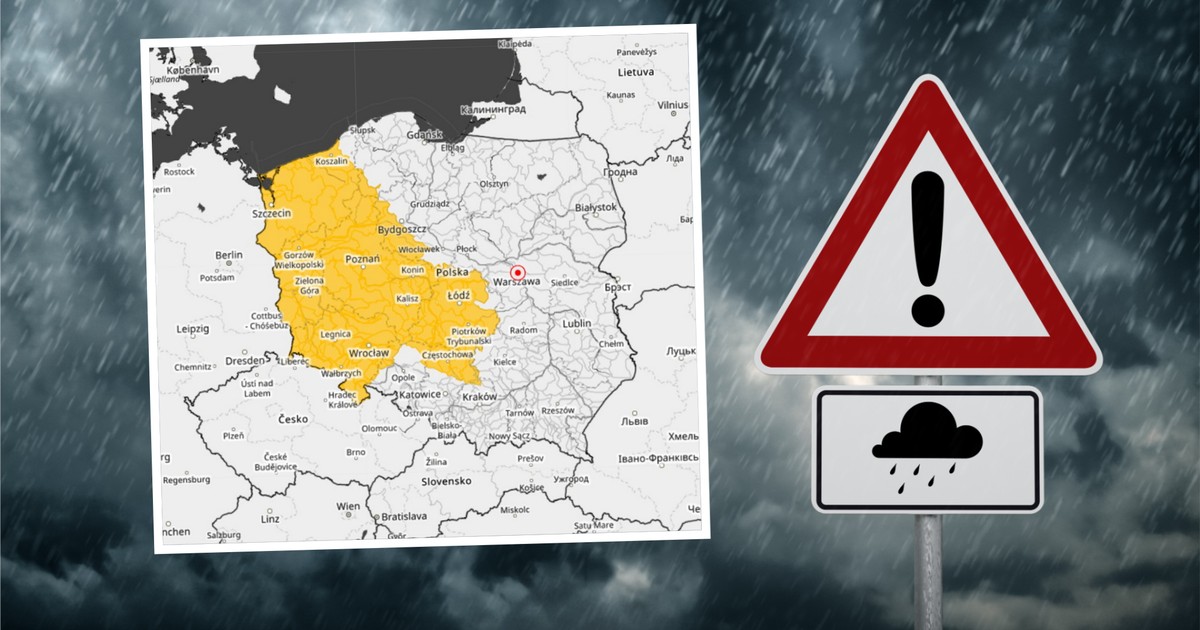 Alerty drugiego stopnia: Deszczowe zagrożenie na zachodzie Polski