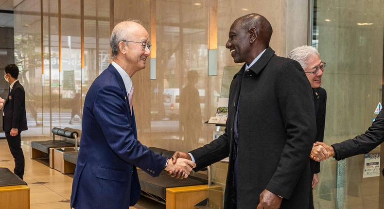 President William Ruto meets with President & CEO of Toyota Tsusho Ichiro Kashitani in Japan