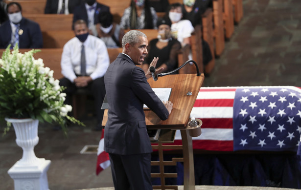 Barack Obama przemawia na pogrzebie Johna Lewisa