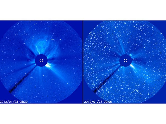 Wyrzut materii był na tyle szeroki, a materii na tyle dużo, że zahaczyła ona zarówno o Ziemię, jak i o Marsa