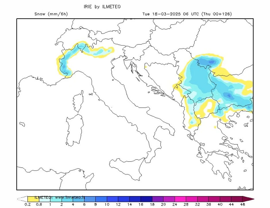 Očekuju se susnežica i sneg u utorak 18. marta