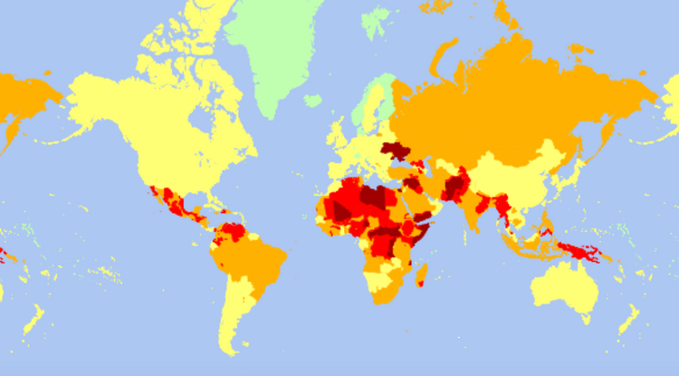 A világ legveszélyesebb országai