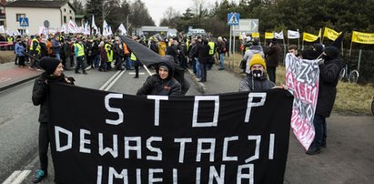 Zderzenie zwolenników i przeciwników wydobycia pod Imielinem