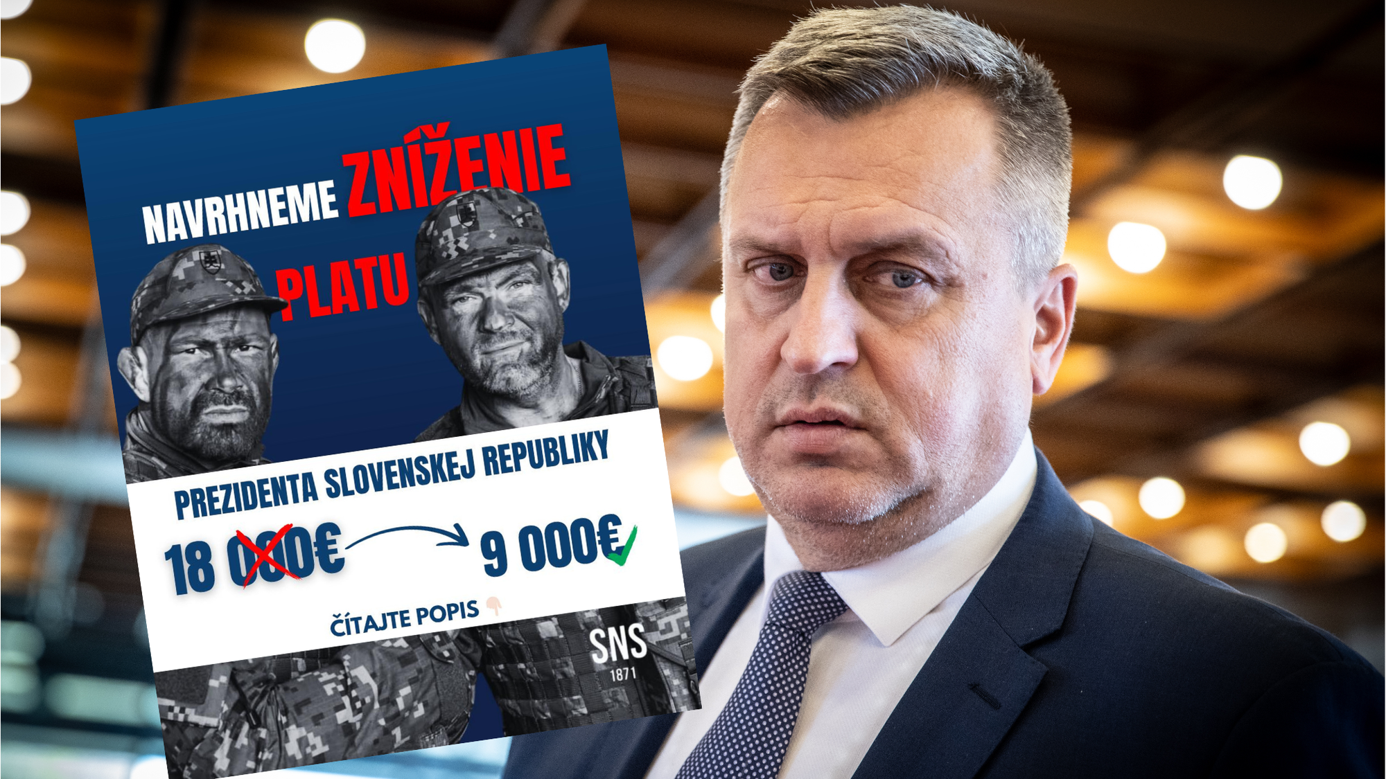 Andrej Danko a návrh na zníženie platu prezidenta