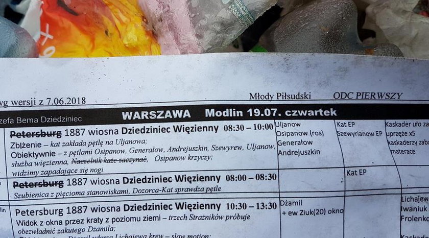 Kręcili serial o Piłsudskim, zostawili górę śmieci 