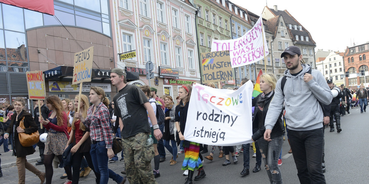 Manifestacja NOP i Marsz Równości