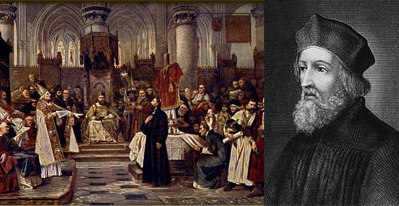 Jan Hus na soborze w Konstancji, obraz Václava Brožíka