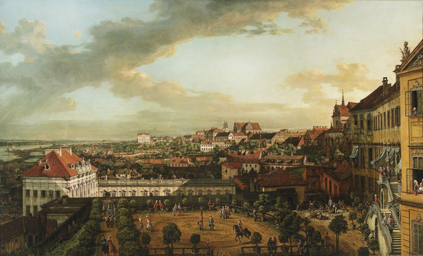 Bernardo Bellotto zwany Canaletto, "Widok Warszawy z tarasu Zamku Królewskiego", 1773, olej na płótnie, 269 x 166 cm, wł. Muzeum Narodowe w Warszawie, fot. MNW