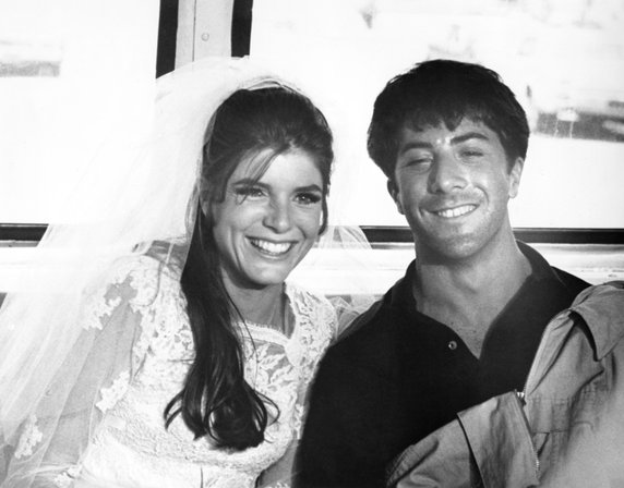 Katharine Ross i Dustin Hoffman w "Absolwencie"