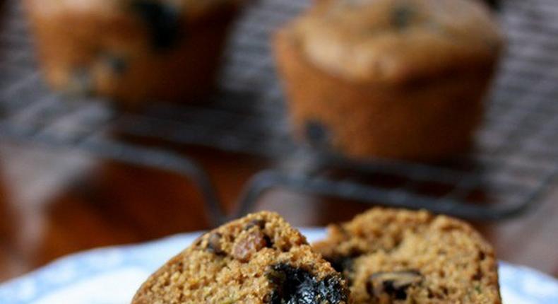 Whole wheat blueberry zucchini Muffins