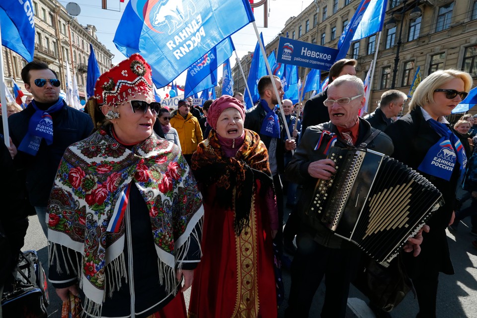 RUSSIA LABOR DAY (May Day demonstration in St. Petersburg)