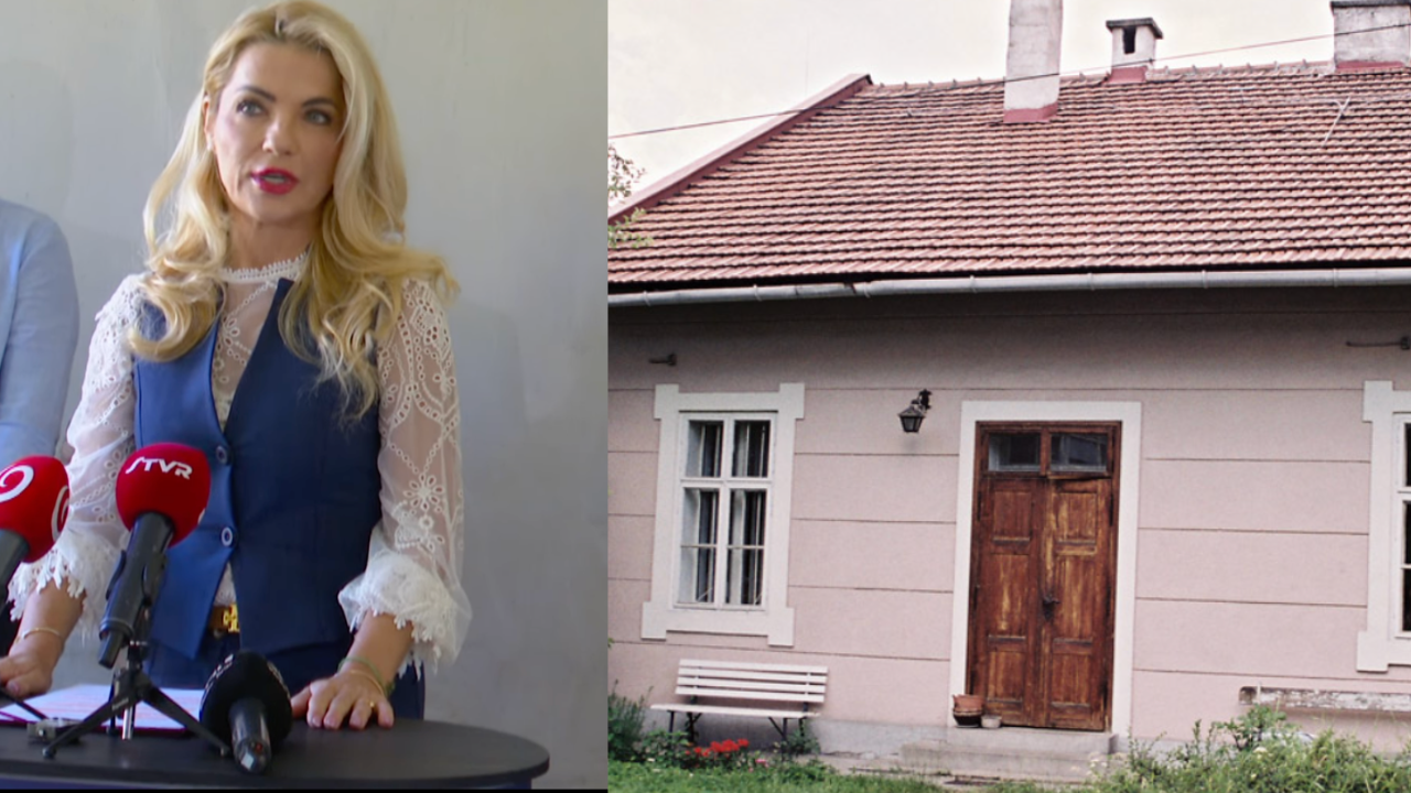 Ministerka kultúry Martina Šimkovičová odovzdávala na tlačovej konferencii priestory Múzea kultúry Čechov na Slovensku na rekonštrukciu.