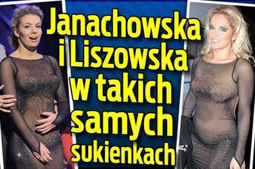 Janachowska i Liszowska w takich samych sukienkach
