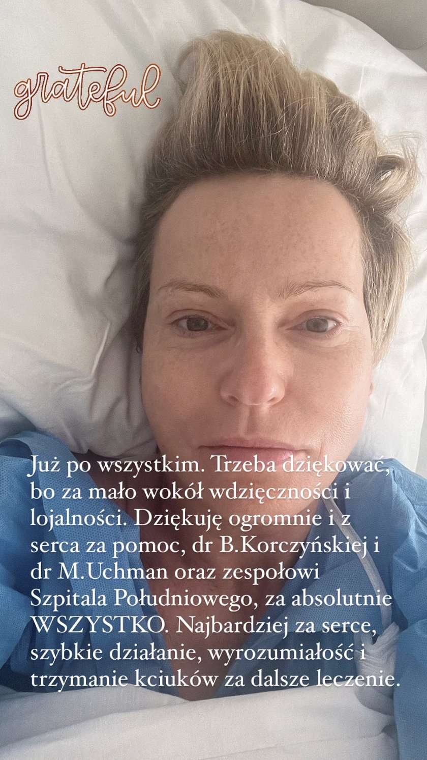 Paulina Smaszcz zdała relację ze szpitala.