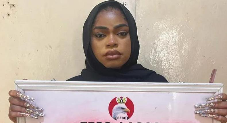 Bobrisky will remain in EFCC custody until the court announces a new date for sentencing [EFCC]