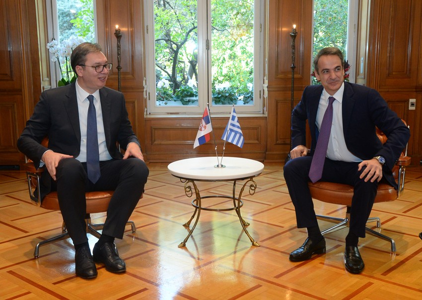 Aleksandar Vučić i Kirijakos Micotakis