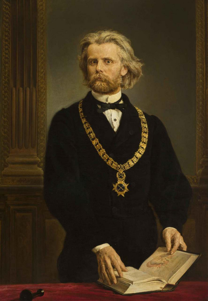 Jan Matejko, "Portret prof. dra Karola Gilewskiego" (1872; portret Rektora Uniwersytetu Jagiellońskiego Gilewskiego) - 5,9 mln zł (6,96 mln zł z opłatą aukcyjną; aukcja w POLSWISS ART, "Aukcja Dzieł Sztuki", 2 czerwca 2020 r.)