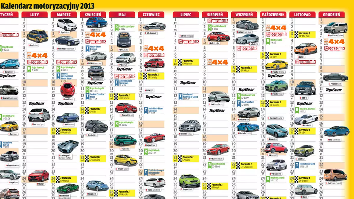 Kalendarz nowości 2013