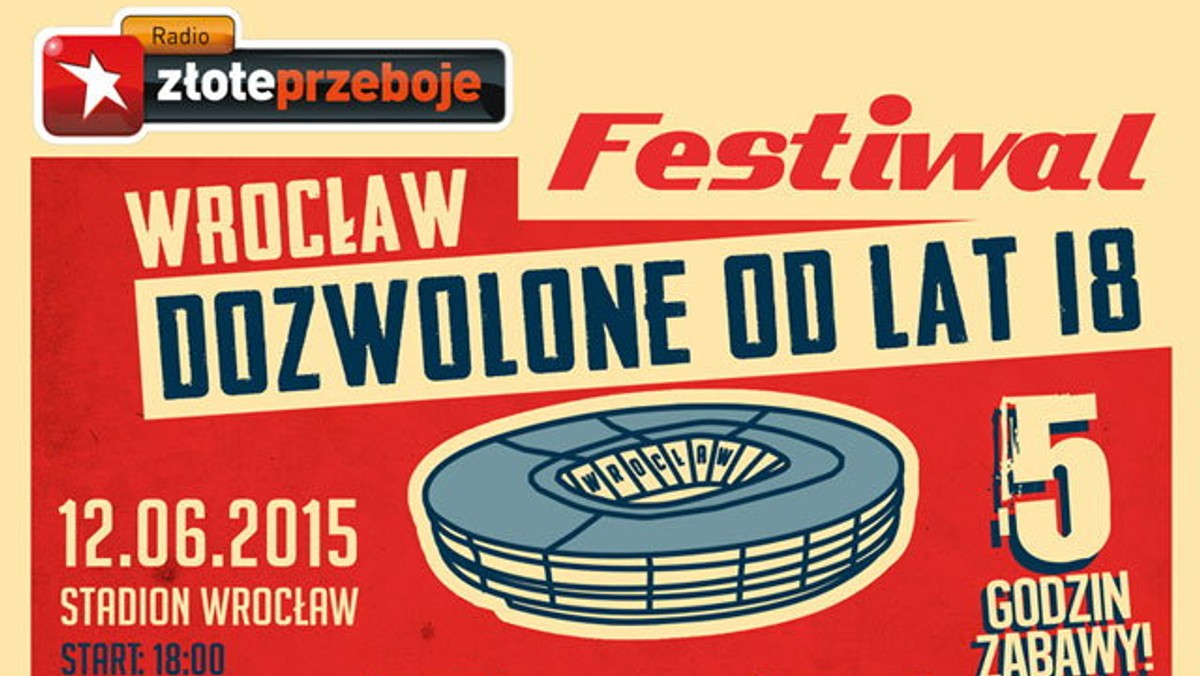 Festiwal "Dozwolone od lat 18" to coś więcej niż muzyka, show i zabawa – to historia polskiej piosenki na jednej scenie i 5 godzin największych polskich przebojów na żywo. To również niepowtarzalna okazja do wspólnej biesiady z gwiazdami polskiej estrady, dlatego już dziś zagwarantuj sobie najlepsze miejsce na Stadionie Wrocław.