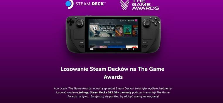 Valve rozda dziesiątki Steam Decków za oglądanie Game Awards. Oto co trzeba zrobić