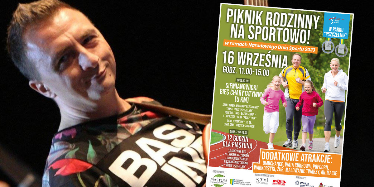 Dziś biegniemy dla wielkiego człowieka, Piotra Kochanka, który walczy z nowotworem!