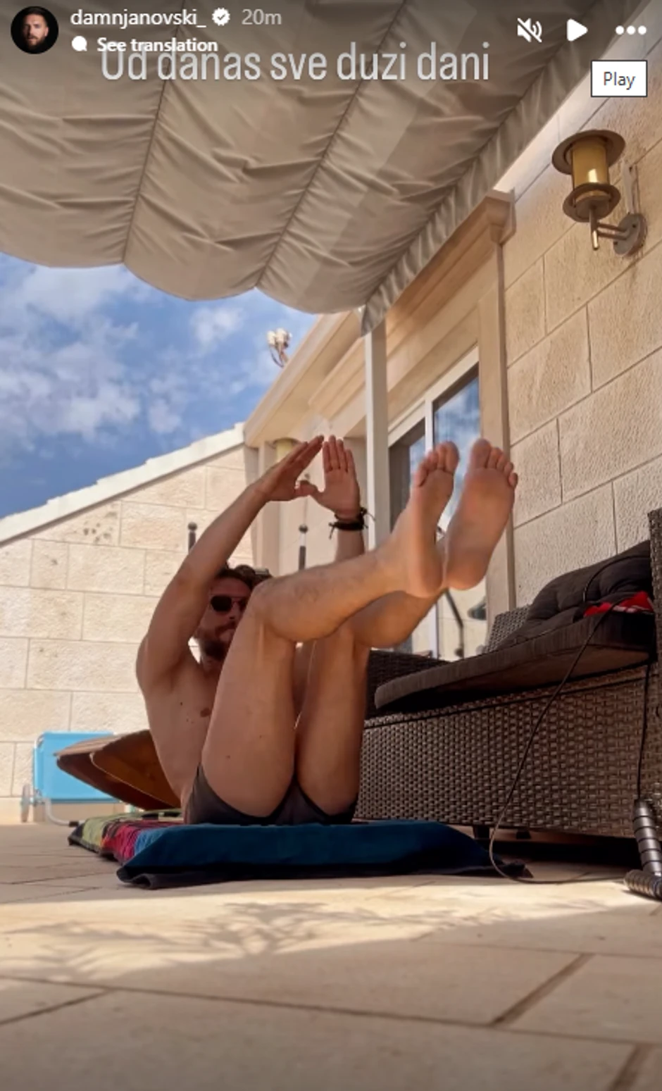 Peđa Damnjanović trenira