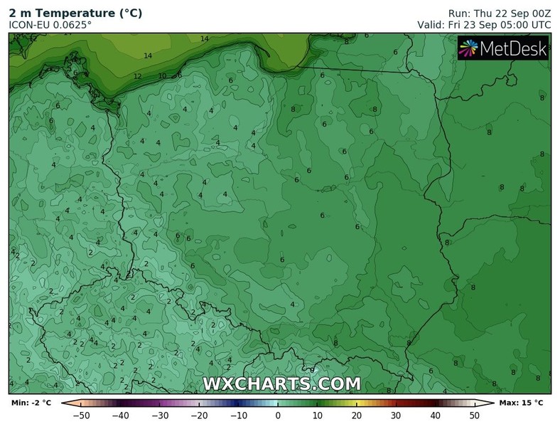 Nad ranem w wielu miejscach możliwe są przymrozki