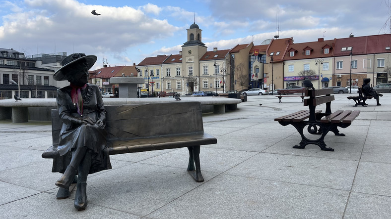 Hanka Bielicka na Starym Rynku w Łomży